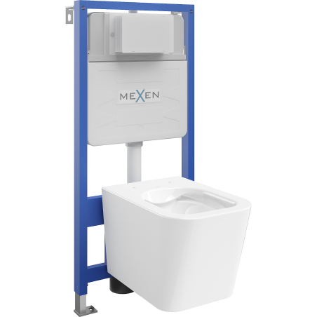 Mexen potinkinis WC rėmo Fenix Slim su WC puodu Teo, baltas blizgus - 6103385XX00
