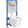 Mexen Teo paslėptas WC rinkinys Fenix Slim su unitazu, blizgus baltas - 6103385XX00