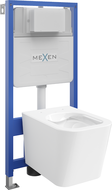 Mexen potinkinis WC komplektas Fenix Slim su Teo WC dubeniu, blizgi baltos spalvos - 6103385XX00