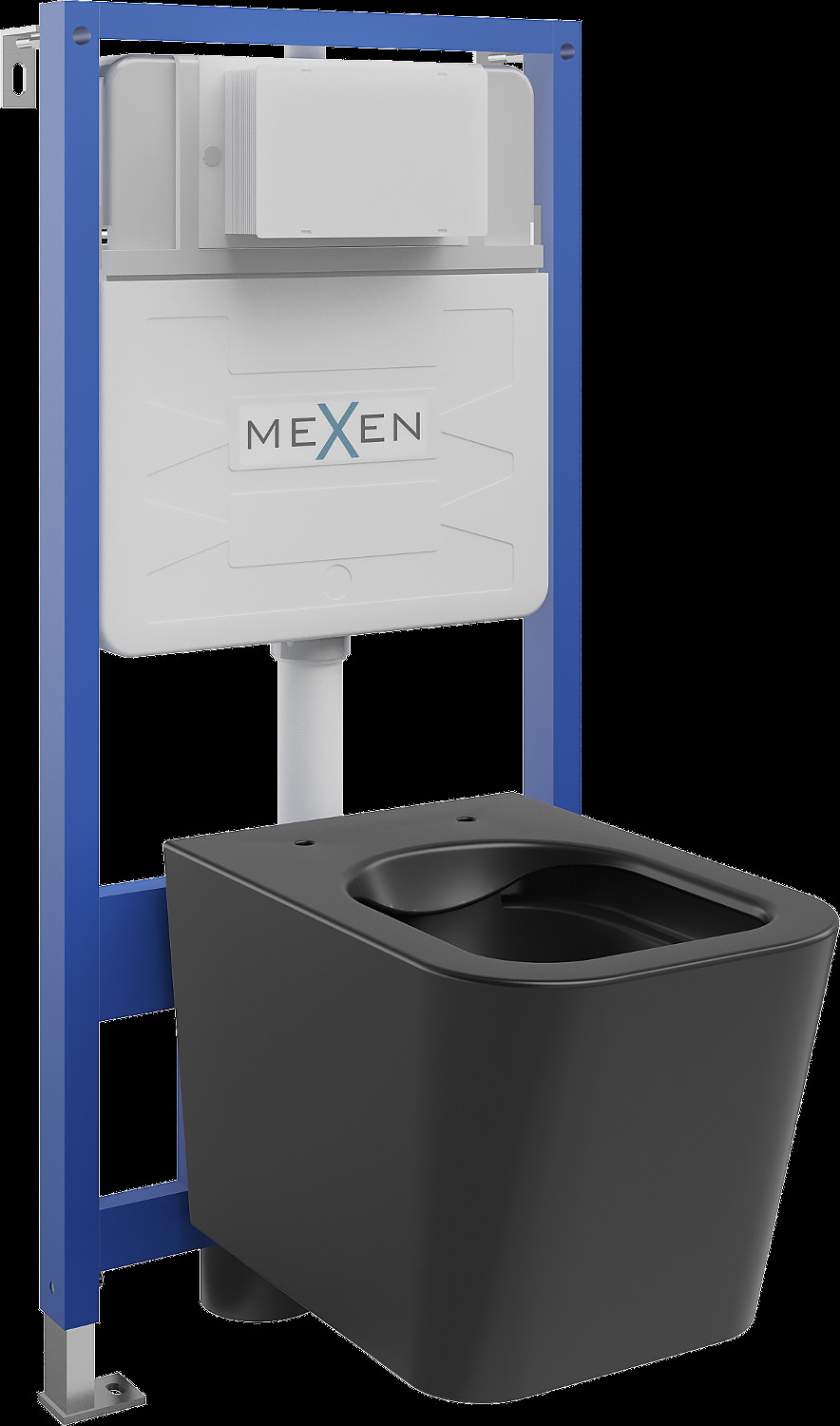 Mexen WC potinkinis komplektas Felix Slim stovas su klozetu Teo, Juodas matinis - 6103385XX85