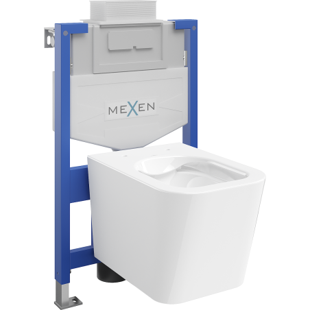 Mexen Teo paslėptas WC rėmas Fenix XS-U su WC dubeniu, baltas blizgesys - 6853385XX00
