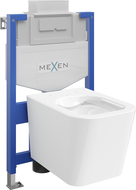Mexen Teo paslėptas WC rėmas Fenix XS-U su WC dubeniu, baltas blizgesys - 6853385XX00