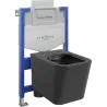Mexen potinkinis WC komplektas Fenix XS-U su WC dubeniu Teo, juodas matinis - 6853385XX85