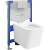 Mexen potinkinis WC rinkinys su Fenix XS-F rėmu ir Teo WC puodu, blizgus baltas - 6803385XX00