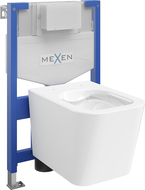 Mexen Teo paslėptų WC montavimo komplektas Fenix XS-F su WC dubeniu, balto blizgesio - 6803385XX00