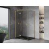 Mexen Mist-H T dušinė kabina su pasukamomis durimis kairė 75 x 110 cm, skaidrus, šlifuotas auksas - 8A5T-075-110-55-00-L