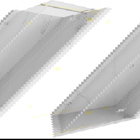 Mexen Lunar T dešinės pusės atveriama dušo kabina 75 x 90 cm, permatoma, šlifuotas auksas - 834T-075-090-55-00-P