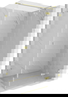 Mexen Lunar T dešinysis atveriamas dušo kampas 90 x 110 cm, skaidrus, šlifuotas auksinis - 834T-090-110-55-00-P