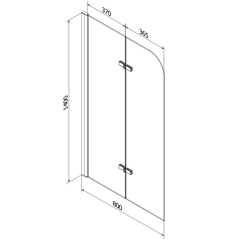 Mexen Cube stačiakampė vonia 180 x 80 cm su apdaila ir 2-jų durelių ekranu 80 cm, permatoma, juoda - 550518080X9008027000