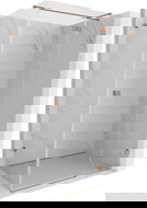 Mexen Lunar T dešinės pusės 70 x 80 cm dušo kabina, skaidrus, šlifuotas varis - 834T-070-080-65-00-P