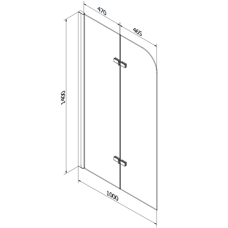 Mexen Cubik stačiakampė vonia 160 x 70 cm su apdaila ir 2 sparnų 100 cm ekranėliu, permatoma, chromuota