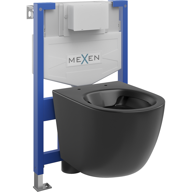 Mexen potinkinis WC komplektas Fenix XS-F su WC dubeniu Lena, juodai matinė - 6803322XX85