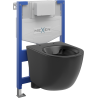 Mexen WC potinkinė sistema Fenix XS-F su WC Lena, juodas matas - 6803322XX85