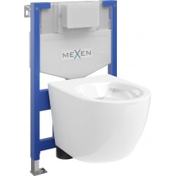 Mexen Lena paketas potinkinis WC rėmas Fenix XS-F su WC dubeniu, baltas blizgus - 6803322XX00