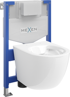 Mexen sieninis WC komplektas Fenix XS-F su WC dubeniu Lena, baltas blizgus - 6803322XX00