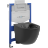 Mexen paslėptas WC rinkinys Fenix XS-U su WC dubeniu Lena, juodas matinis - 6853322XX85