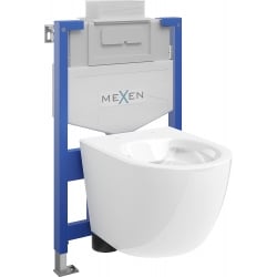 Mexen Lena slėptinio montavimo WC rinkinys su Fenix XS-U rėmu ir WC dubeniu, blizgus baltas - 6853322XX00