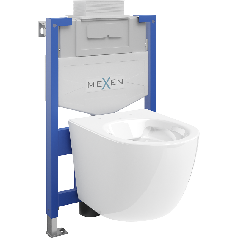 Mexen potinkinis WC rinkinys Fenix XS-U su WC dubeniu Lena, blizgus baltas - 6853322XX00