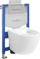 Mexen Lena slėptinio montavimo WC rinkinys su Fenix XS-U rėmu ir WC dubeniu, blizgus baltas - 6853322XX00