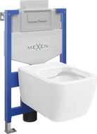 Mexen Margo paslėptas WC rėmo komplektas Fenix XS-U su WC dubeniu, baltas blizgesys - 6853342XX00