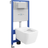 Mexen potinklinis WC komplektas Fenix Slim su Margo WC puodu, baltas blizgus - 6103342XX00