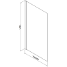 Mexen Alex 1 judamosios dalies vonios sienelė 70 x 140 cm, Juodas raštas - 893-070-001-70-77