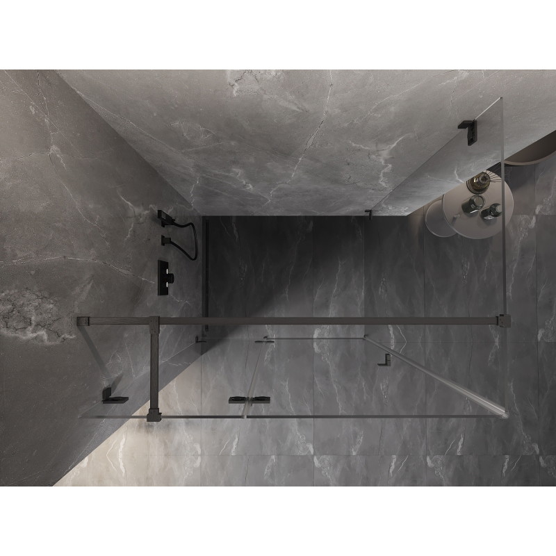Mexen Lunar T kairatė dušo kabina kairės 75 x 80 cm, skaidrios, šešėlių pilkos matinės - 834T-075-080-66-00-L