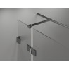 Mexen Lunar T kairatė dušo kabina kairės 75 x 80 cm, skaidrios, šešėlių pilkos matinės - 834T-075-080-66-00-L
