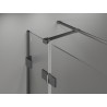 Mexen Lunar T kairatė dušo kabina kairės 75 x 80 cm, skaidrios, šešėlių pilkos matinės - 834T-075-080-66-00-L