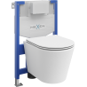 Mexen paslėptas WC rėmas Fenix XS-F su Rico WC dubeniu ir lėto nusileidimo dangteliu, baltas matinis - 68030724001