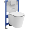 Mexen potinkinis WC rinkinys stovas Fenix XS-F su kabamuoju WC Rico ir lėtai nuleidžiama sėdyne, baltas matinis - 68030724001