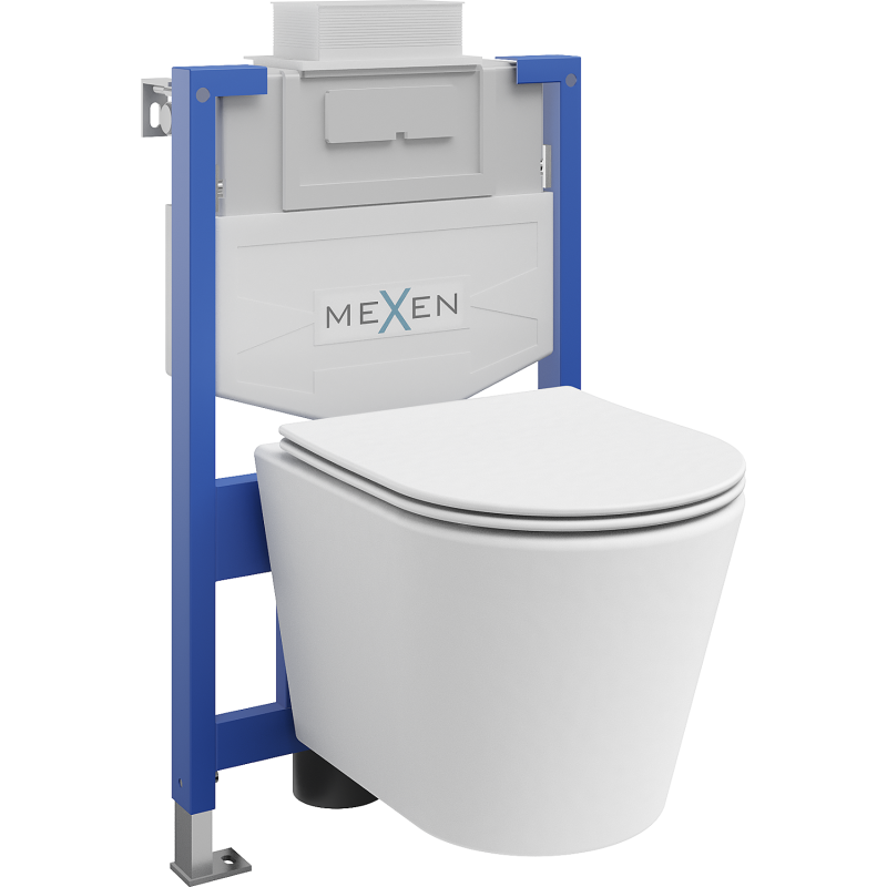 Mexen potinkinis WC rinkinys Fenix XS-U su Rico WC dubeniu ir lėtai nusileidžiančiu dangčiu, baltas matinis - 68530724001