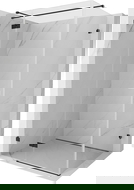 Mexen Lunar T atsilenčianti kairioji dušo kabina 70 x 100 cm, permatoma, juoda - 834T-070-100-70-00-L