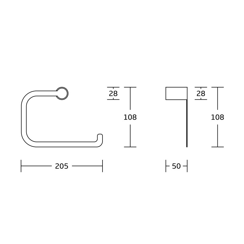 Mexen Base rankšluosčių laikiklis, chromas - 70882321-00