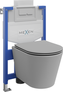 Mexen potinkinis WC rinkinys Fenix XS-U su Rico WC dubeniu ir lėtai užsidarančiu dangčiu, šviesiai pilkas matinis - 68530724061