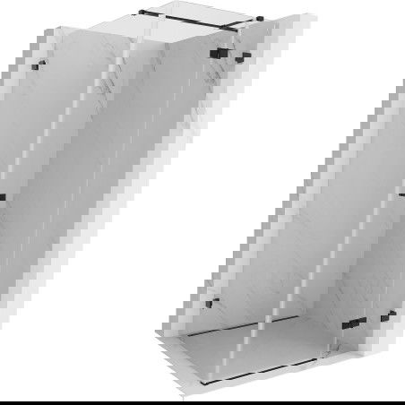 Mexen Lunar T dešinė atveriama dušo kabina 80 x 80 cm, permatoma, juoda - 834T-080-080-70-00-P