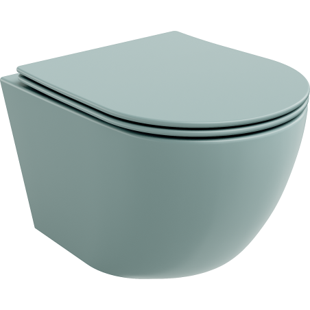 Mexen Lena Rimless WC dubuo su lėtai nusileidžiančiu plonu dangčiu, duroplast, šviesiai žalia matinė - 30224048