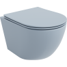Mexen Lena beRėminis WC puodelis su lėtai nusileidžiančiu dangčiu, plonas, duroplastikas, pilkai melsvo matinio atspalvio