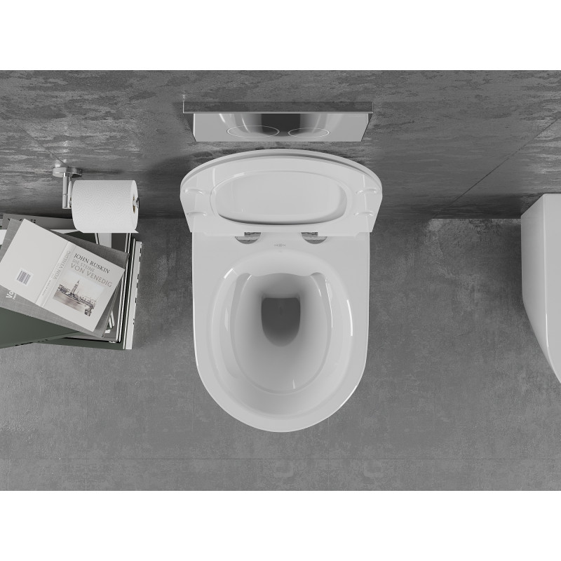 Mexen Lena wc dubuo, be ratlankio, su lėtai nusileidžiančiu dangčiu slim, duroplastikiniu, blizgi balta - 30224000