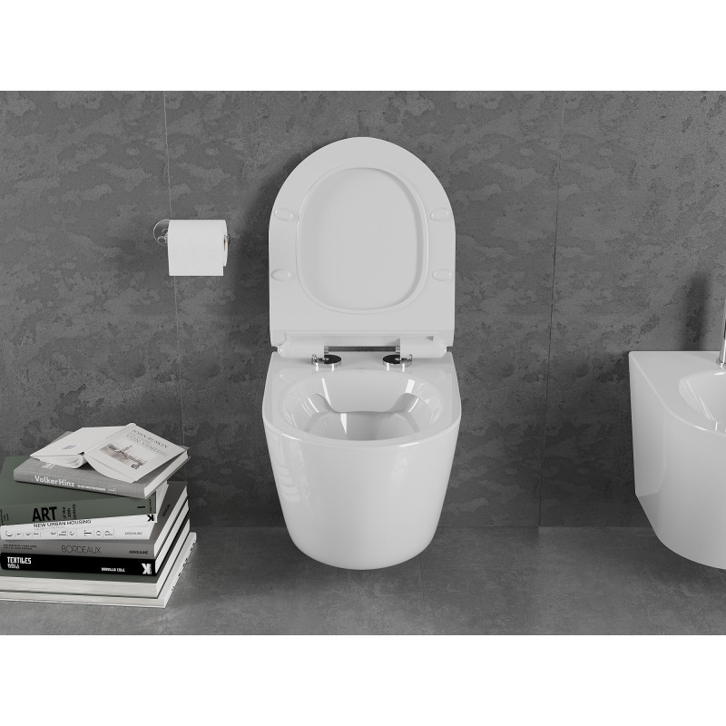 Mexen Lena wc dubuo, be ratlankio, su lėtai nusileidžiančiu dangčiu slim, duroplastikiniu, blizgi balta - 30224000
