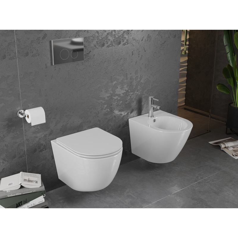 Mexen Lena wc dubuo be ratlankio, blizgantis baltas - 3322XX00