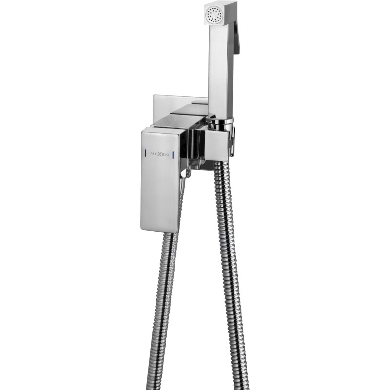 Mexen Cube potinkinis bidė maišytuvas su taškiniu rinkiniu, chromas - 7599150-00