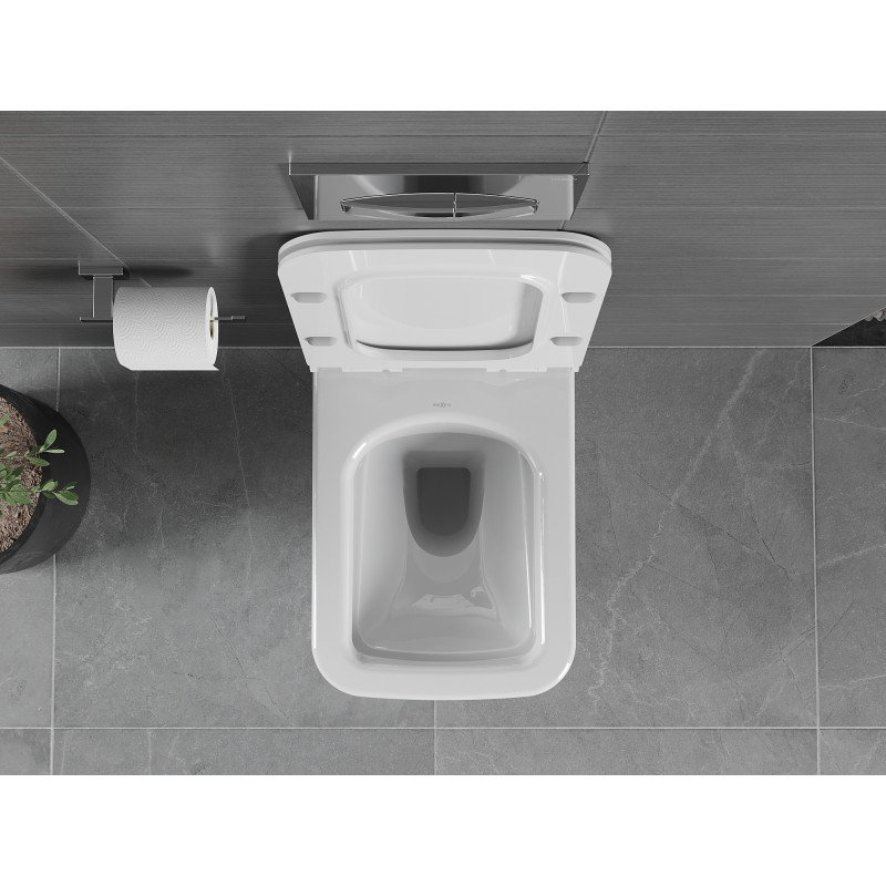 Mexen Vega WC dubuo be ratlankio su lėtai nusileidžiančiu plonu dangčiu, duroplastikas, blizgi balta - 30654000