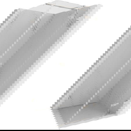 Mexen Lunar T dešinė atidaroma dušo kabina 90 x 90 cm, skaidri, šlifuotas nikelis - 834T-090-090-97-00-P