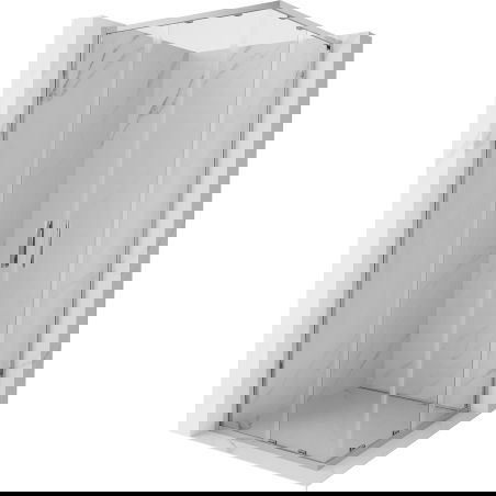 Mexen Exo kvadratinis dušo kabinas, slankiojantis 85 x 85 cm, permatomas, chromas - 8111-085-085-01-00