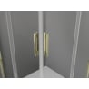 Mexen Exo kvadratinė stumdomoji dušo kabina, 95 x 95 cm, skaidri, auksinė - 8111-095-095-50-00