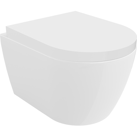 Mexen Carmen WC dubuo be ratlankio su lėtai nusileidžiančia kieta sėdyne, duroplast, blizgi balta - 30880200