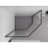 Mexen Exo-R penkiakampė dušo kabina 90 x 80 cm, skaidrus, juodas - 812-090-080-70-00