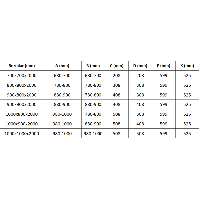 Mexen Exo penkiakampė dušo kabina su atidaromomis durimis 100 x 90 cm, skaidri, juoda - 812-100-090-70-00