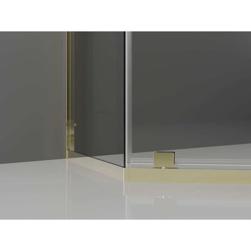 Mexen Exo penkiakampė dušo kabina 100 x 90 cm, permatoma, auksinė - 812-100-090-50-00